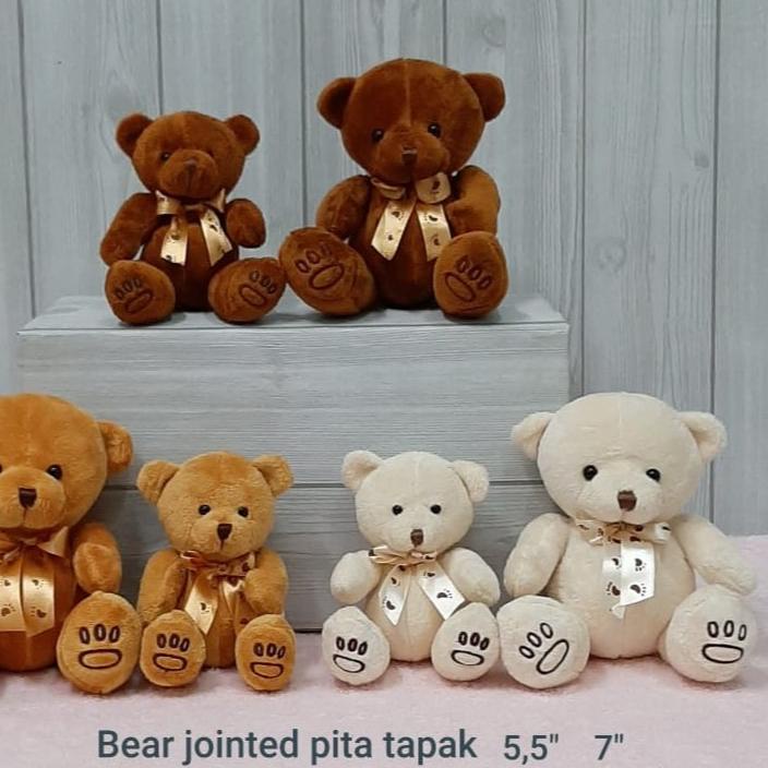 

Boneka Bear Jointed Pita Tapak 20cm import kado souvenir