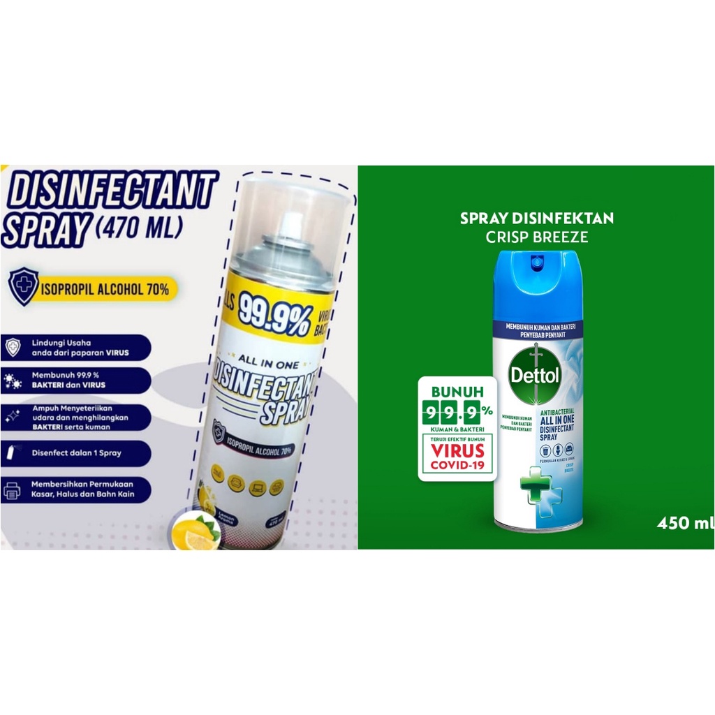 Disinfectant Spray Dettol 450ml | Rhino 470ml