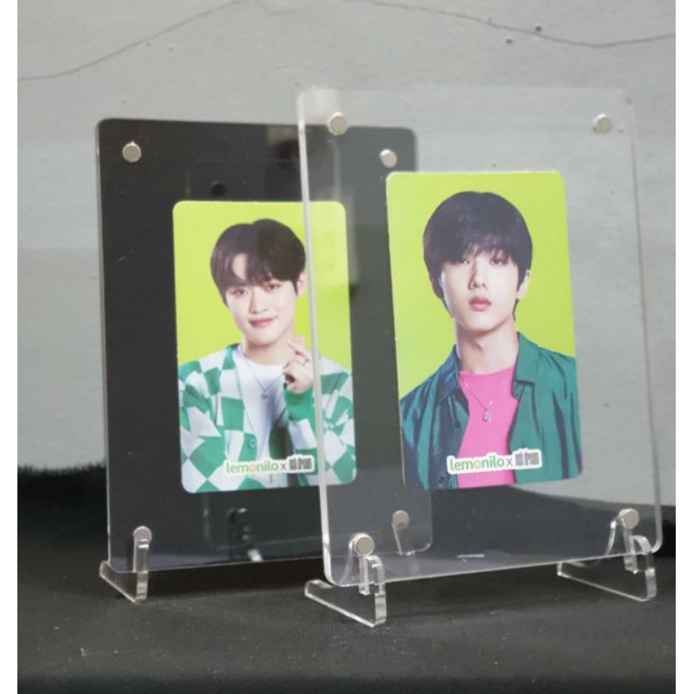 Frame Foto Magnet Bahan Full Akrilik Gratis Stand Dudukan photocard Polaroid