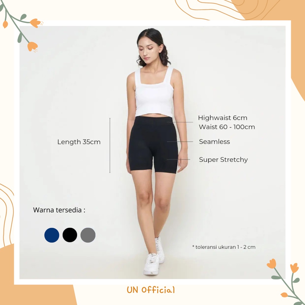 Legging Panjang, 7/8, dan Shortpants Spandek Ukuran Standar dan Jumbo