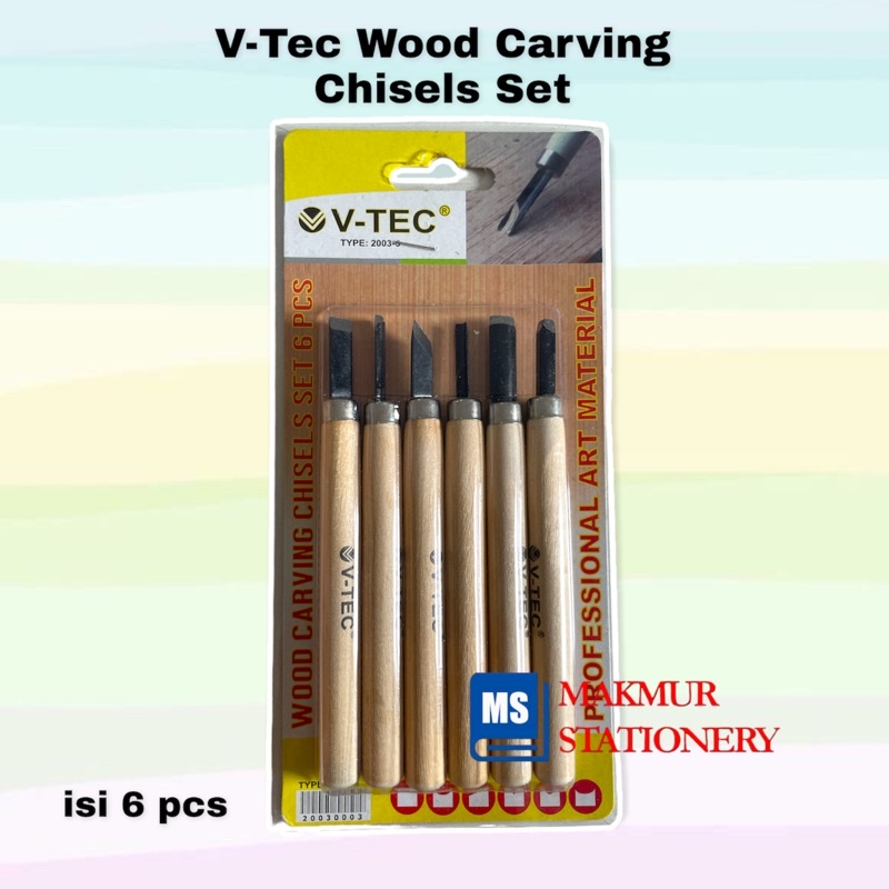 Pahat Ukir / Pahat Kayu V-TEC 2003-6 (Set)