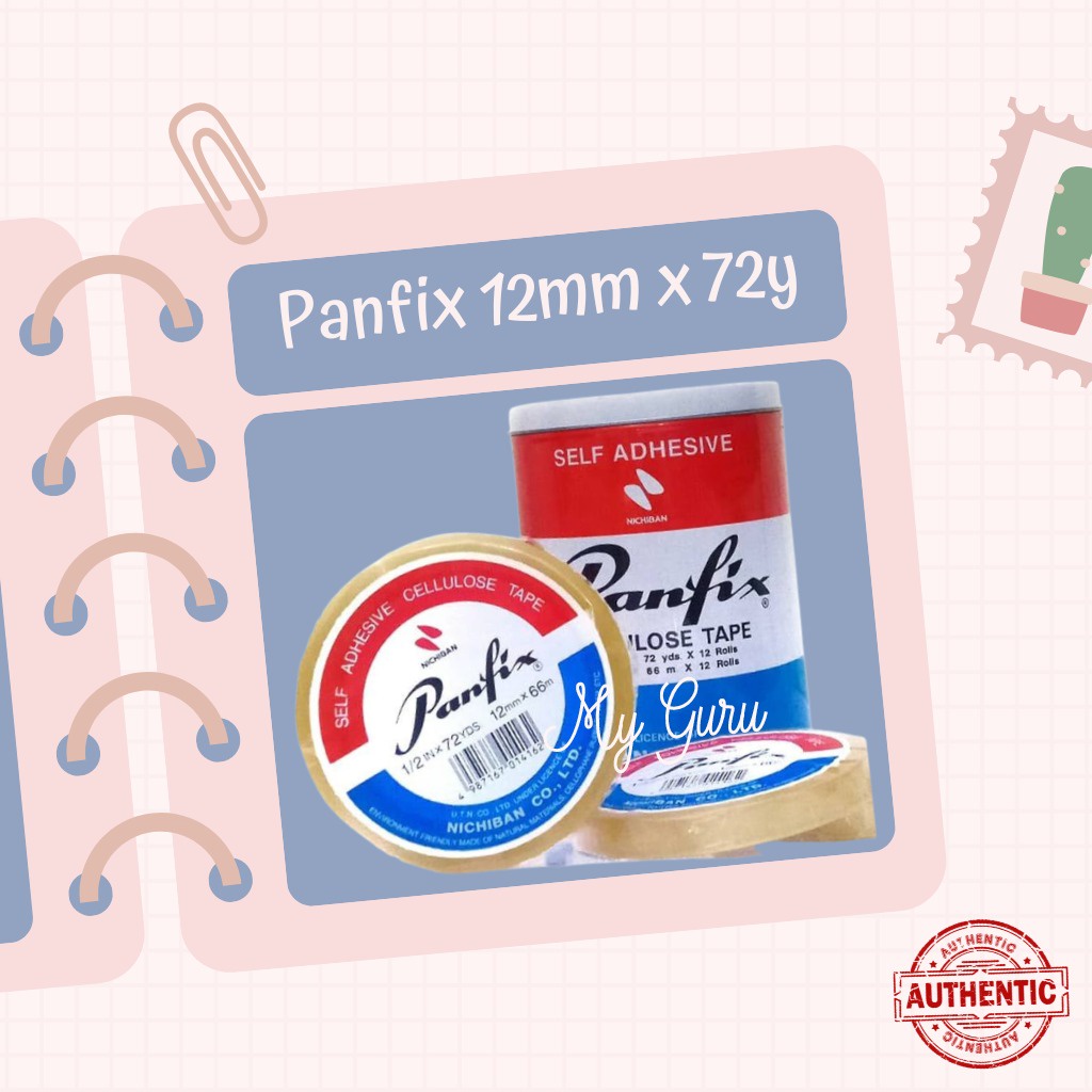 

[ROL] PANFIX 1/2 INCH / 12 MM X 72 YARD SOLATIP / SELOTIP / ISOLASI / SELF ADHESIVE CELLULOSE TAPE
