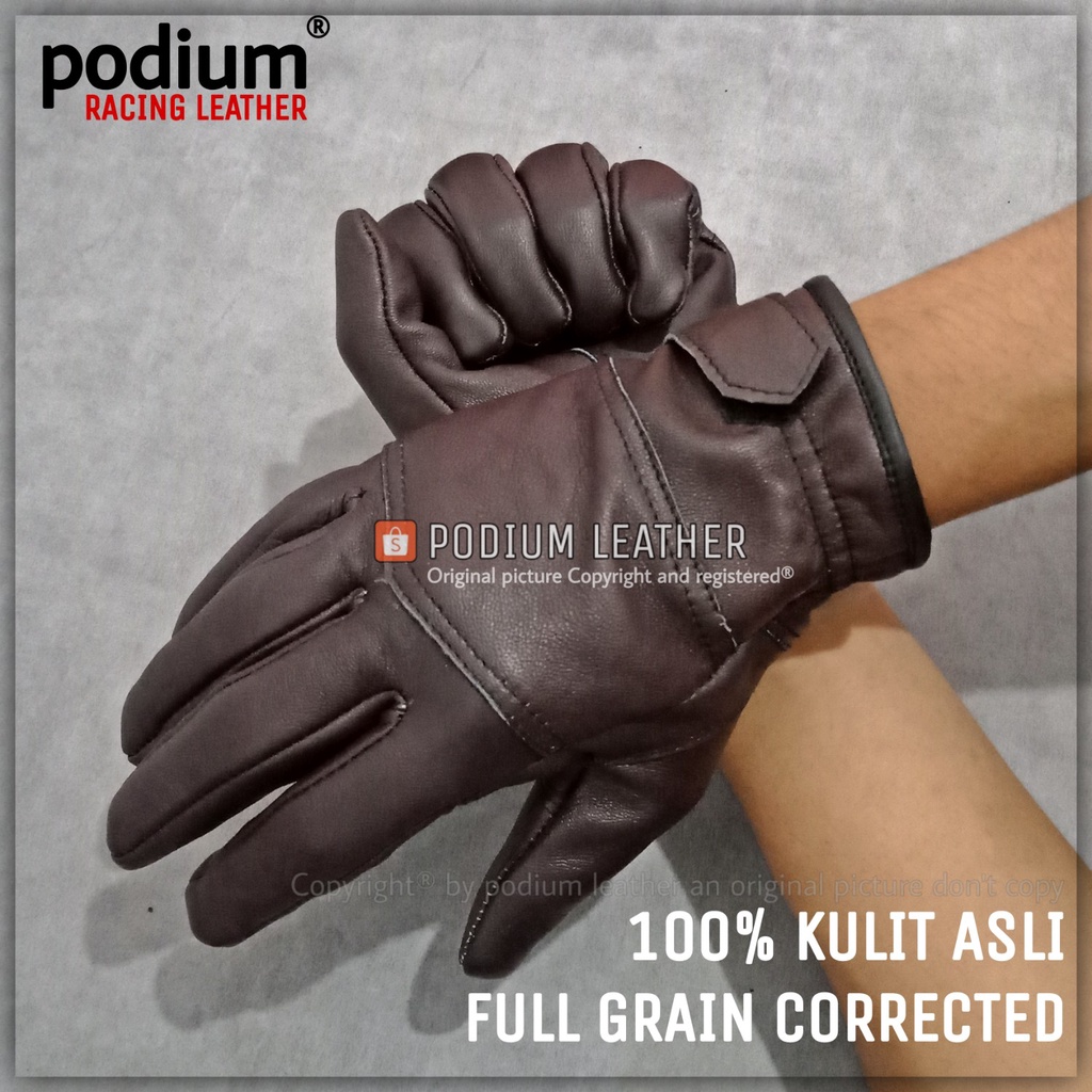 SARUNG TANGAN KULIT MOTOR ASLI WANITA PRIA GARUT PANJANG FULL FINGER ORIGINAL ASLI 100% DOMBA MUSIM 