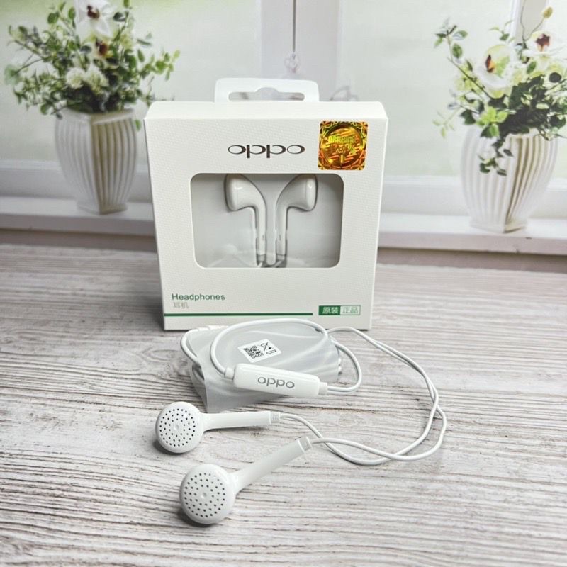 Headset Oppo mh135 Original 100% - earphone Oppo F9 F7 F5 F3 F3plus F1plus F1s A71 A83 A37 A7 A3s Promo Sen