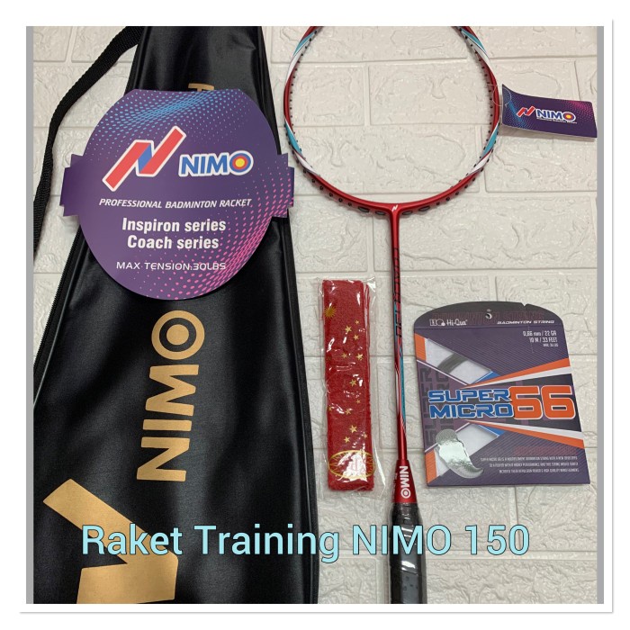 Raket Badminton TRAINING RACKET NIMO 130-NIMO COACH 130 +tas+grip ORI - Nimo 130gr, Batang+tas+grip HSN20