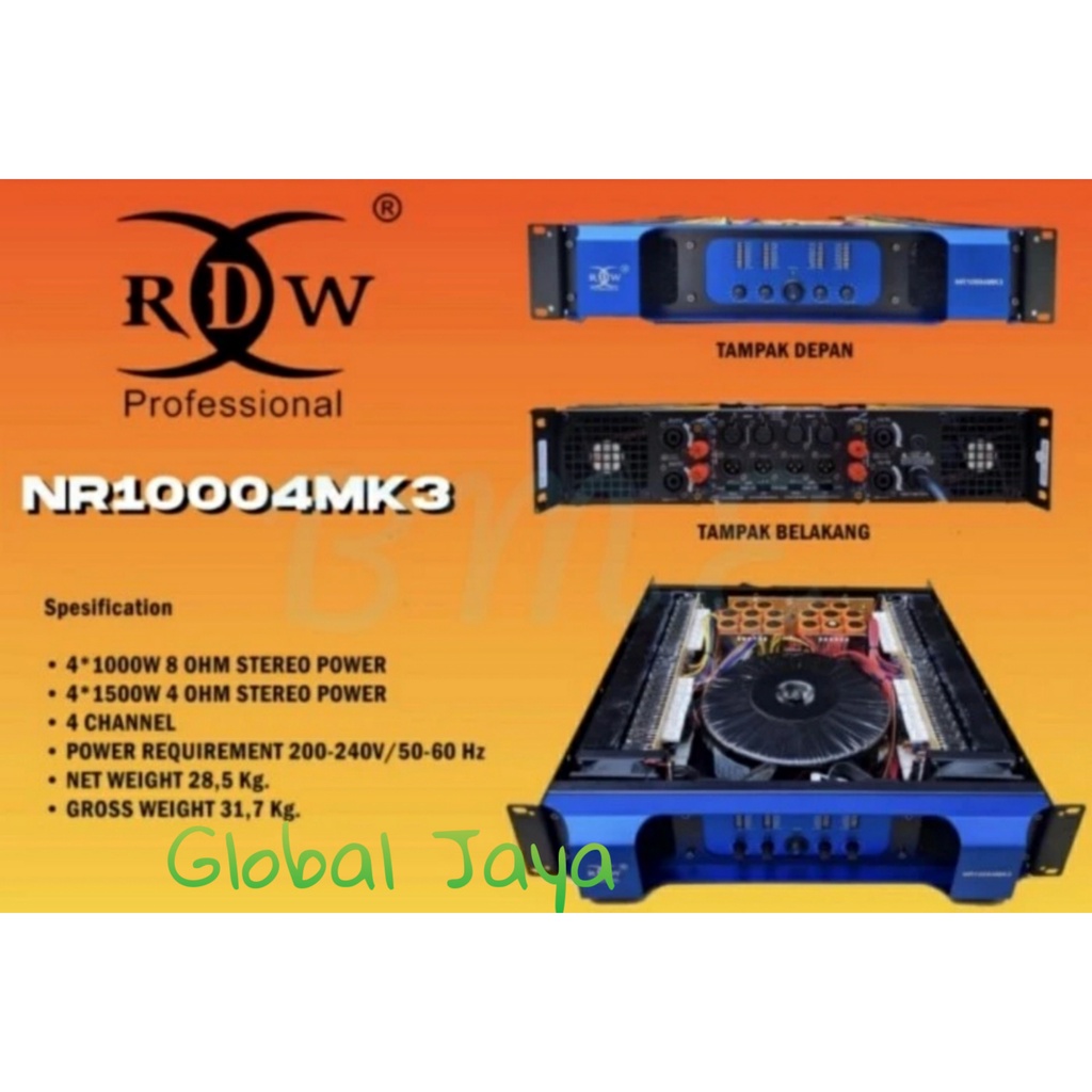 power amplifier rdw nr1004 mk3 nr 1004 mk3 4channel class h original