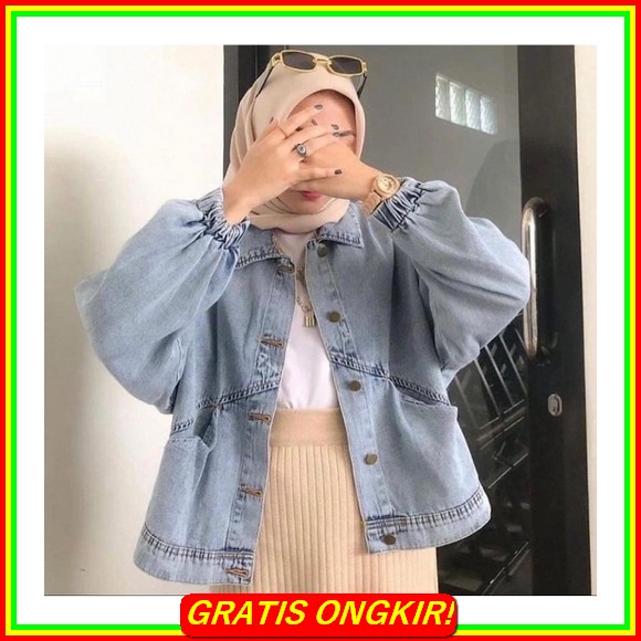 Jaket Jeans Wanita Crop Import Jins Wanita Jacket Jens Kekinian Cewek  Bailey Oversize Denim Jacket
