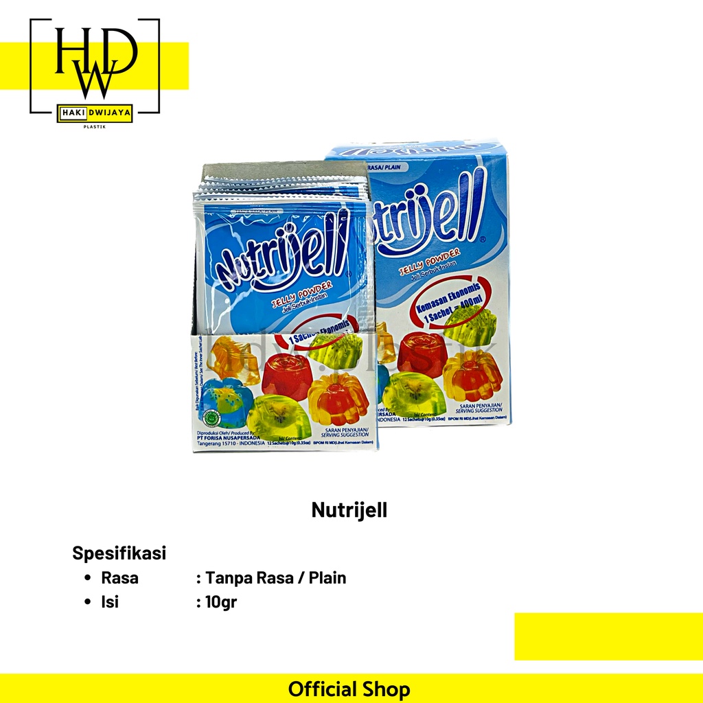 

Nutrijell Jelly Powder Puding Instan Ekonomis 10gr - Plain / Tanpa Rasa