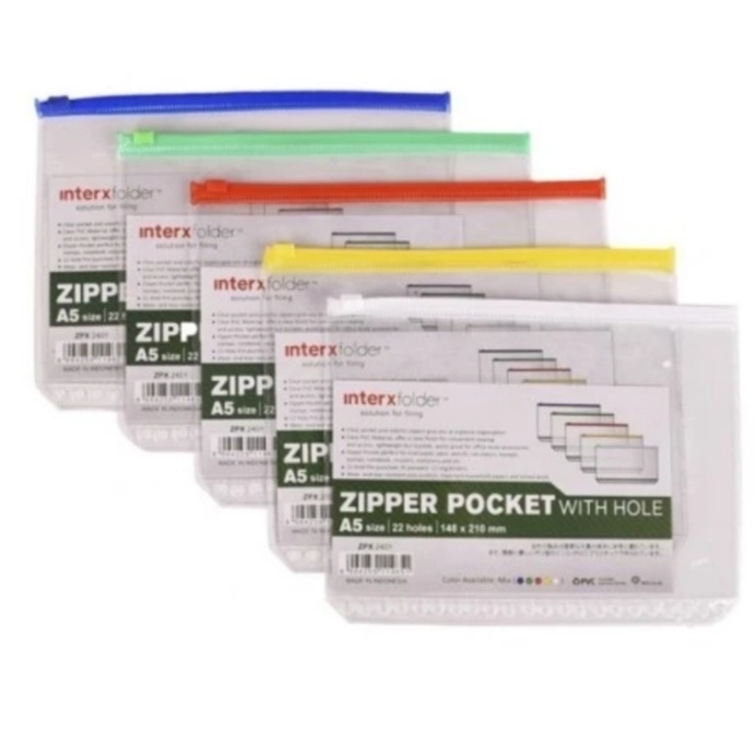 

Zipper Pocket A5 Inter x folder(1pcs)