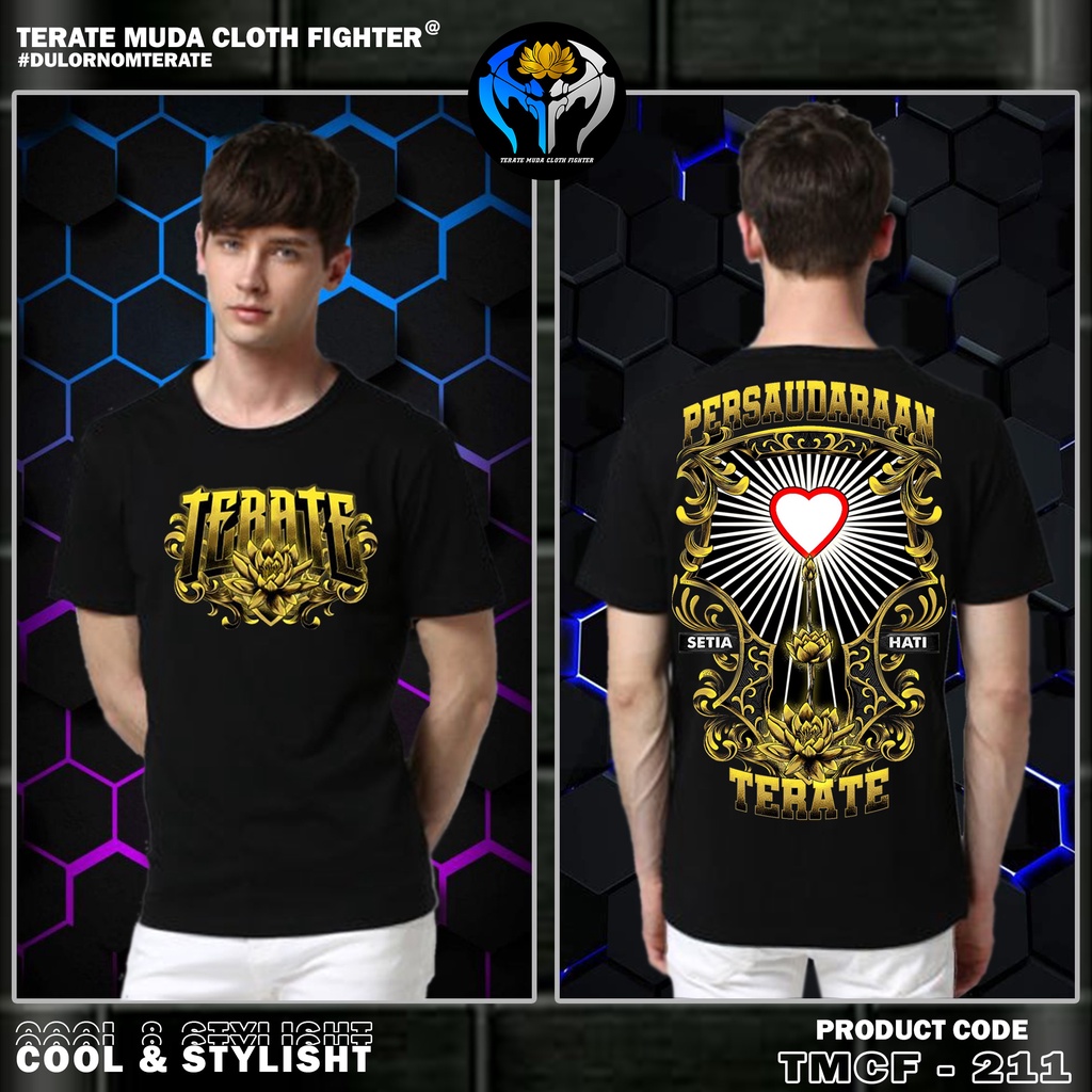 KAOS PSHT CULTURE TERATE EMAS ARTWORK TERLARIS (BISA COD) TERATE MUDA CLOTH FIGHTER 211