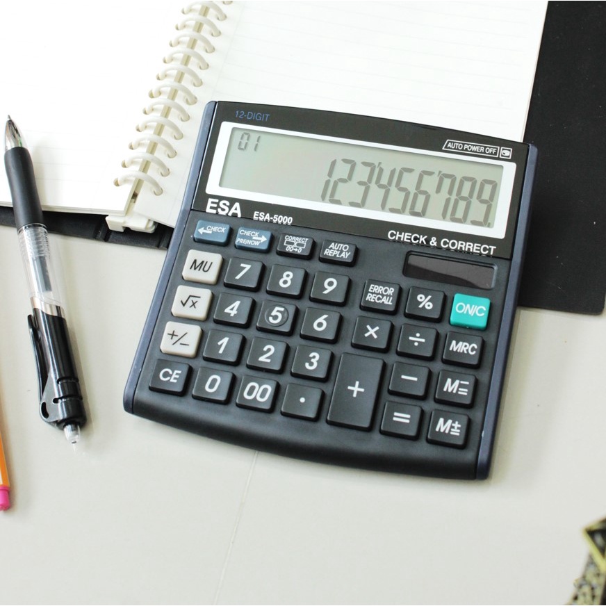 Kalkulator Check Correct 12 Digits Layar Lebar Kalkulator Dagang Kalkulator Keuangan