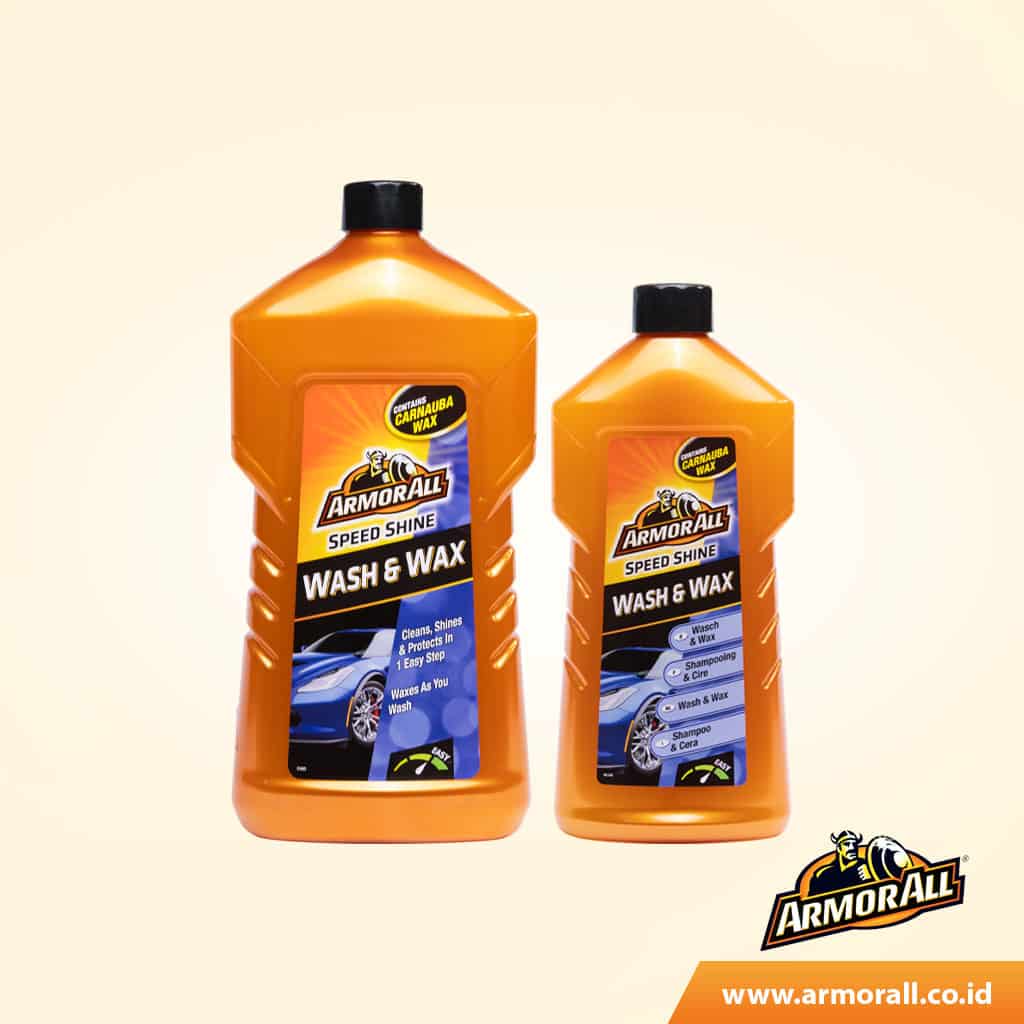 Armor All Speed Shine Wash &amp; Wax 500 mL Sampo Cuci Mobil Motor Plus Wax