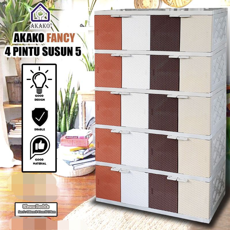 Lemari Akako Fancy S/4/Lemari susun 5/Lemari pakaian