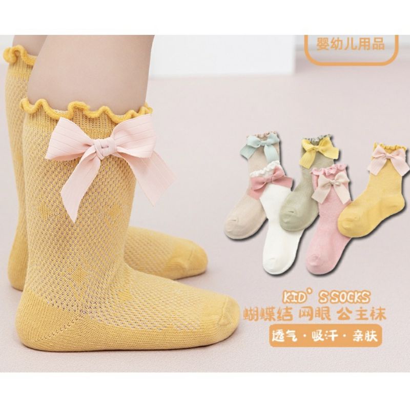 kaos kaki pita CURLY RIBBON kaus kaki import anak perempuan my-829