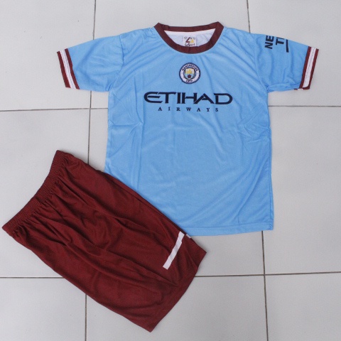 baju bola anak manc Citi printing size 5-12 thn