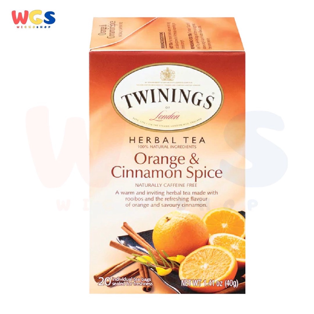 Twinings of London Orange &amp; Cinnamon Spice Herbal Tea 20s x 2g