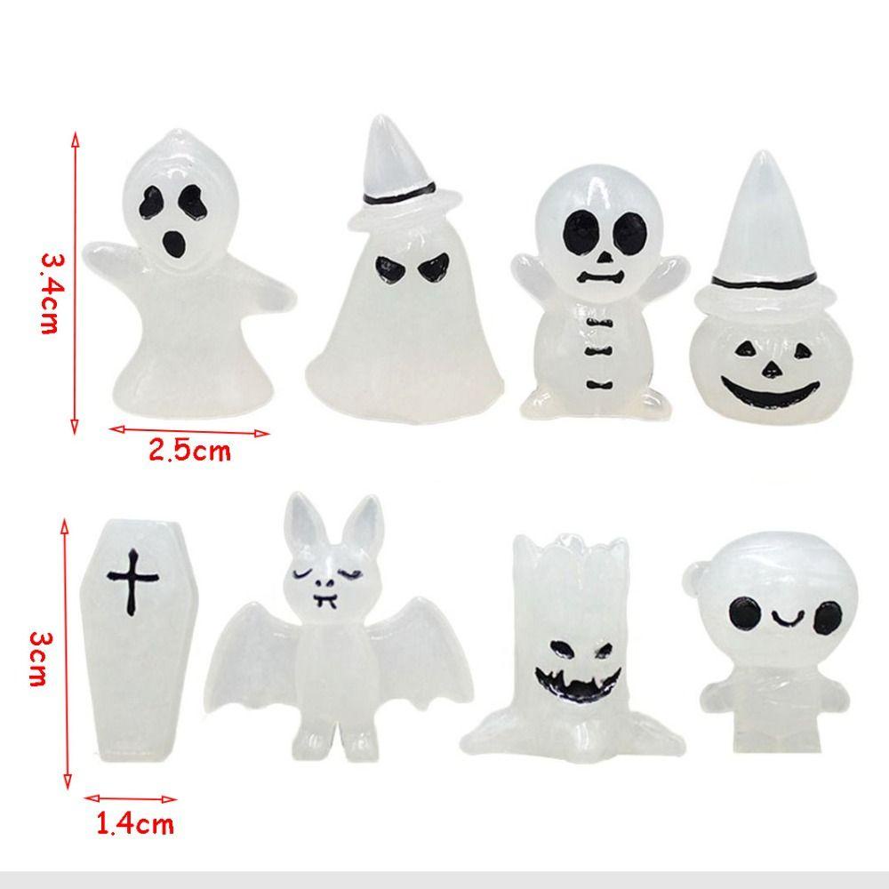 [Elegan] Micro Landscape Lucu Glow in Dark Angka Mini Mainan Anak Resin Berkualitas Dekorasi Halloween