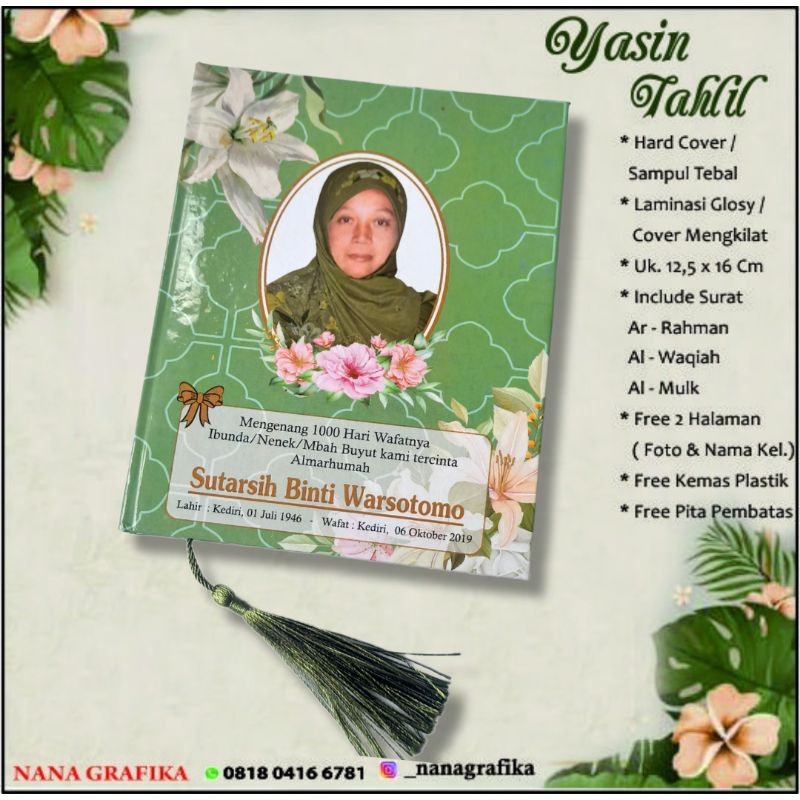 Buku yasin hardcover 128halaman Hvs