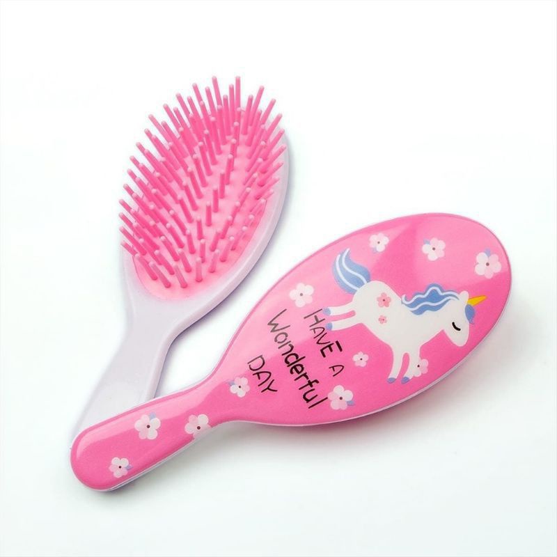 Sisir Anak Karakter Oval Anti Kusut Sisir Rambut Korea Model Oval Karakter Bahan Impor Korea