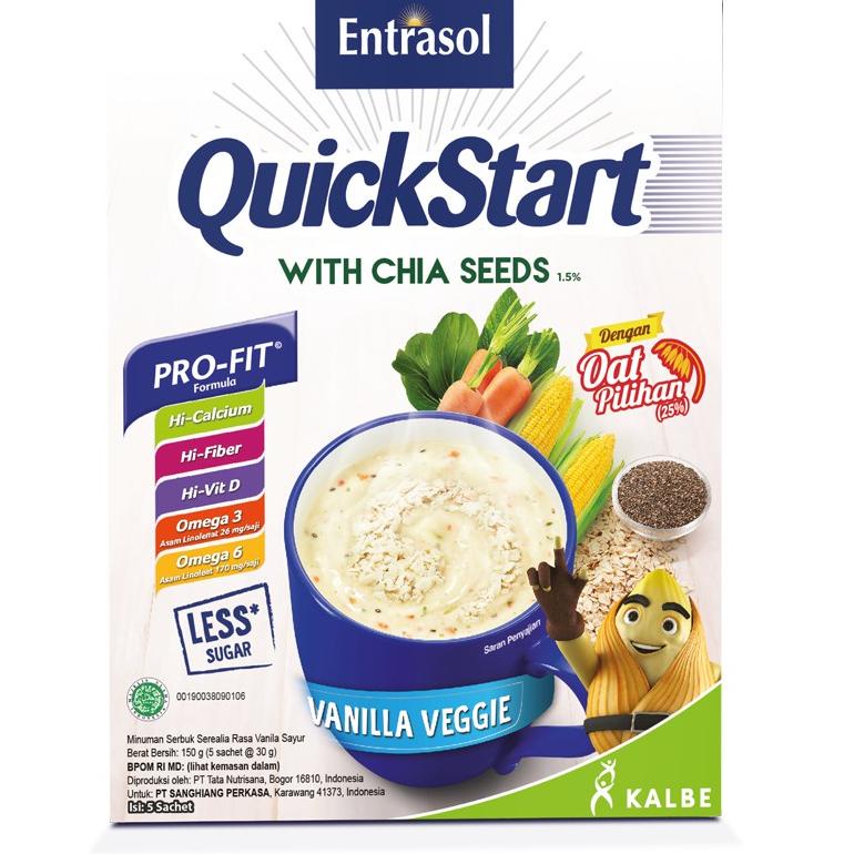 

((H-AYW_✓)) Entrasol Quick Start Minuman Sereal Vanila Veggie 5 pcs-viral