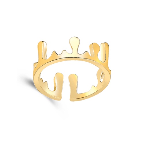 LRC Cincin Fashion Color Irregular Crown Ring W7484X