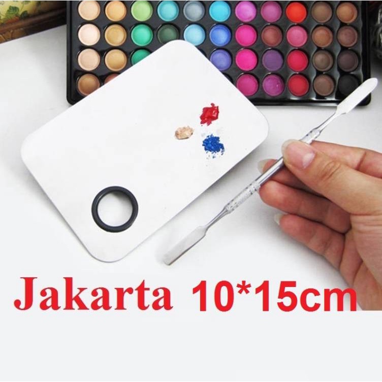 Mixing Palette Mixing Pallete Mixing Pallet Spatula Stainles Makeup Foundation Eyeshadow Pencampur