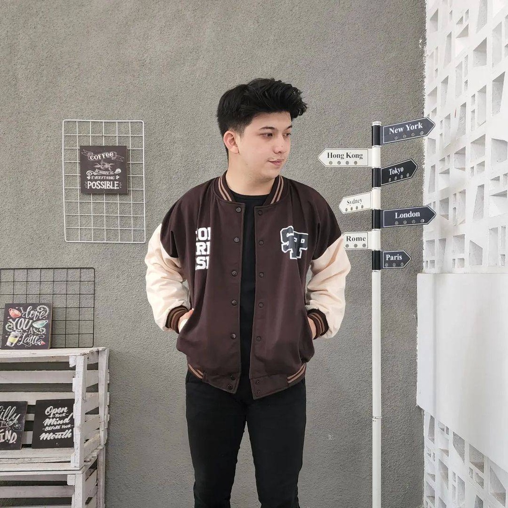 SWAP BASEBALL 2XL Sweater Jacket Varsity Baseball Oversize Big Size Atasan Pria Korean Style Kasual OOTD