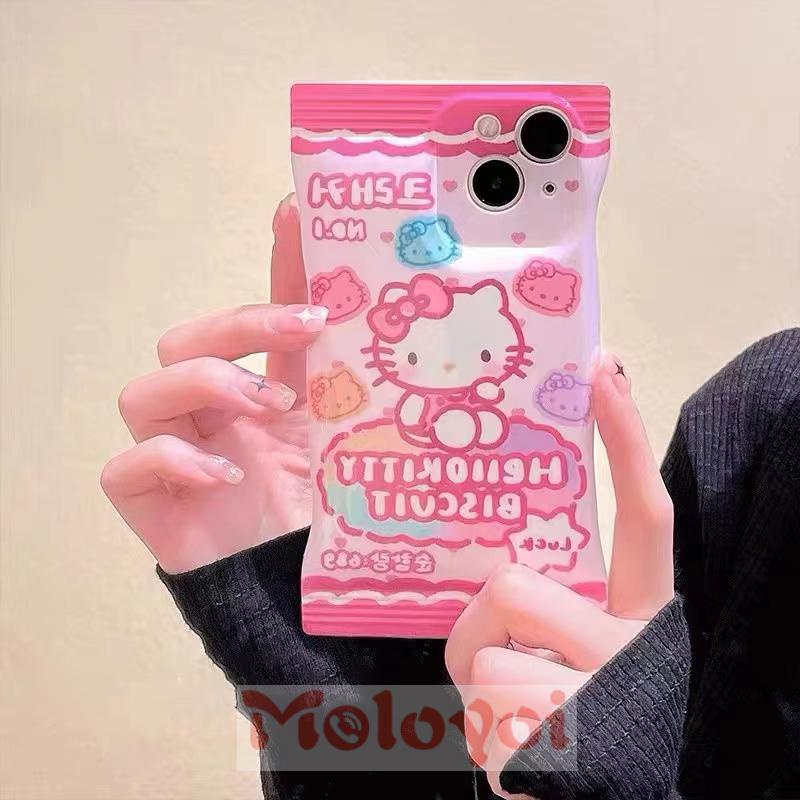 Soft Case Pelindung Kamera Motif Kartun Hello Kitty Biskuit Untuk iPhone 11 12 14 13 Pro Max XR 8 7 6 6s 14 Plus 11Pro Max X XS Max SE 2020