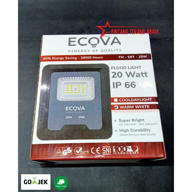 ECOVA FLOOD LIGHT 50W / LAMPU SOROT LED