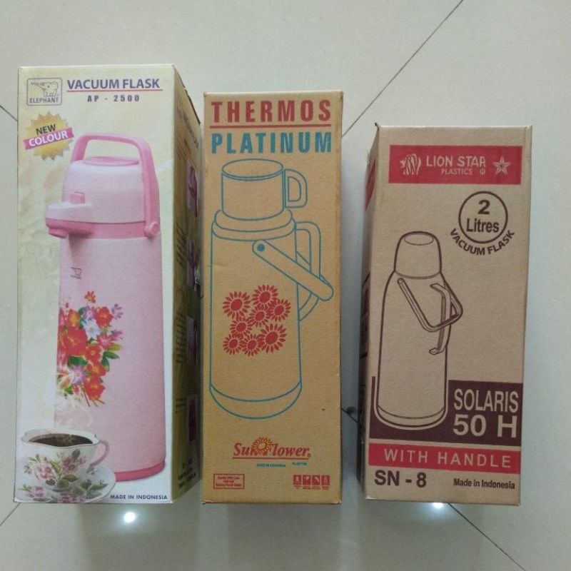 Termos air panas/Termos manual/Termos 2 liter/Termos besar/Termos Lion star