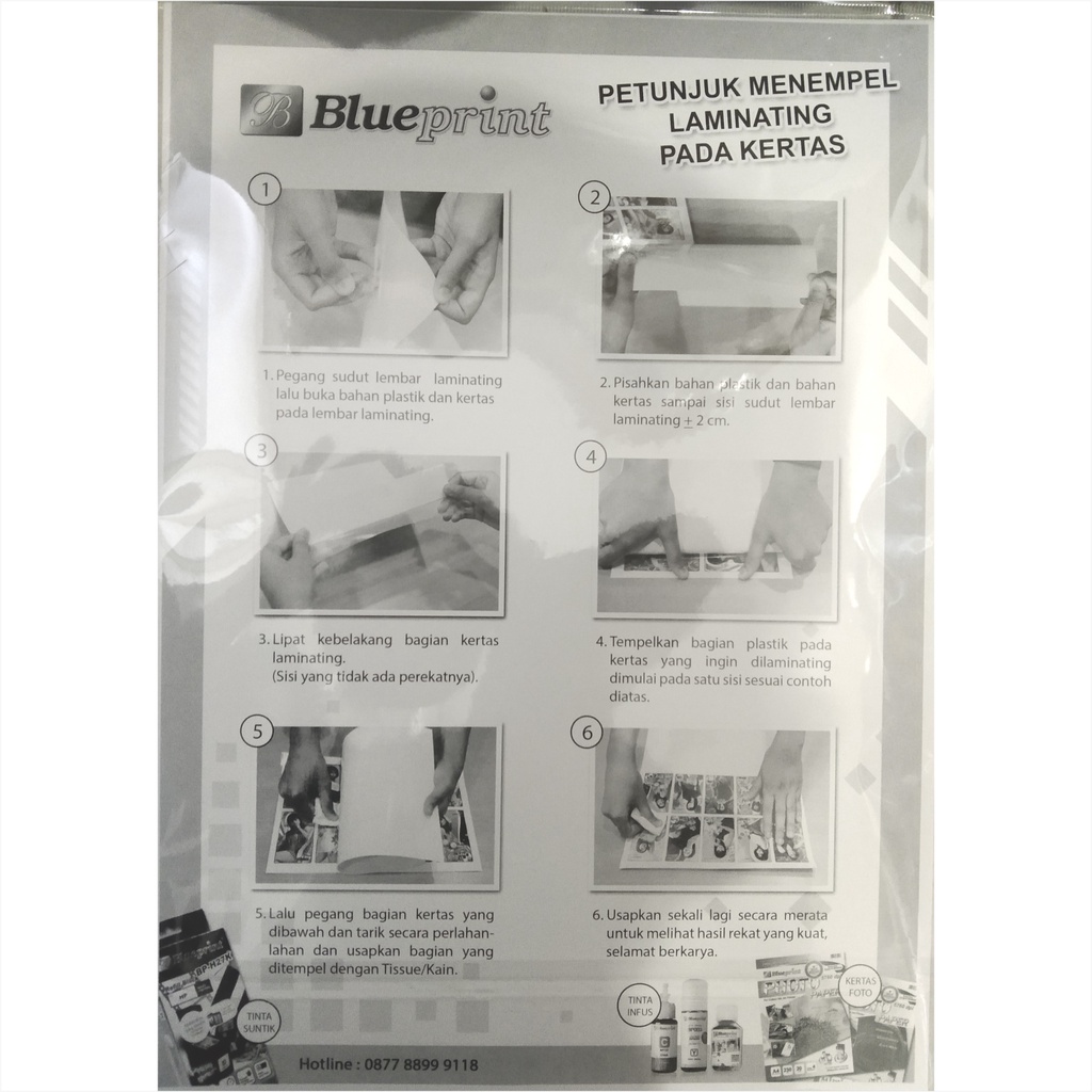 Blueprint Laminating Film Silky Doff Laminasi A4 Matte