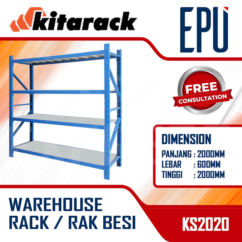 Kitarack KS2020 (Starter) - Rak Gudang Besi Warehouse Rack Rak Besi