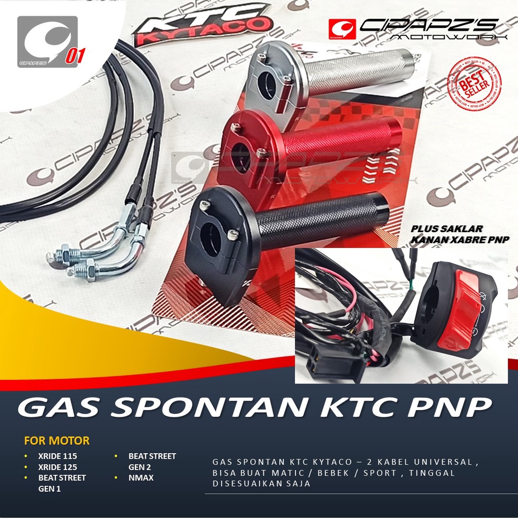 Gas spontan KTC PNP X Ride Beat Street NMax