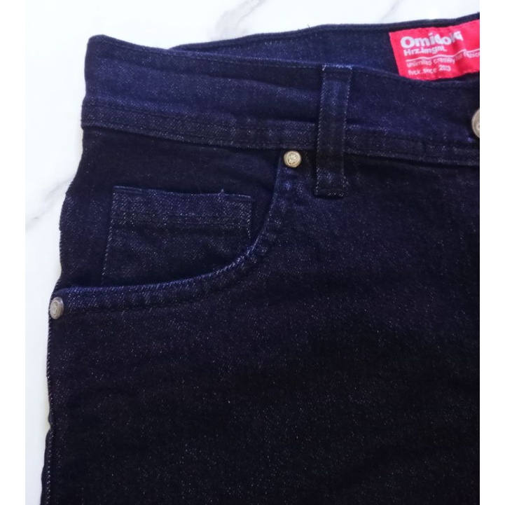 Omidoki Celana Panjang Jeans Dark Navy Stretch Denim Selvedge