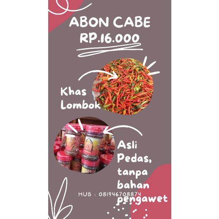 

ABON CABE LOMBOK