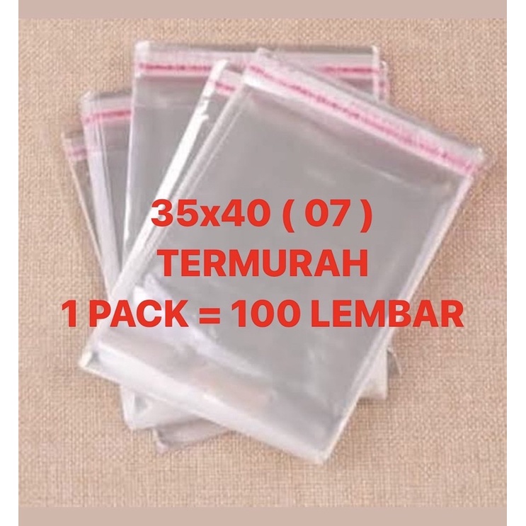 35x40 07 ( 40 MICRON ) | PLASTIK OPP SEAL BAJU SUPER TEBAL DISTRO