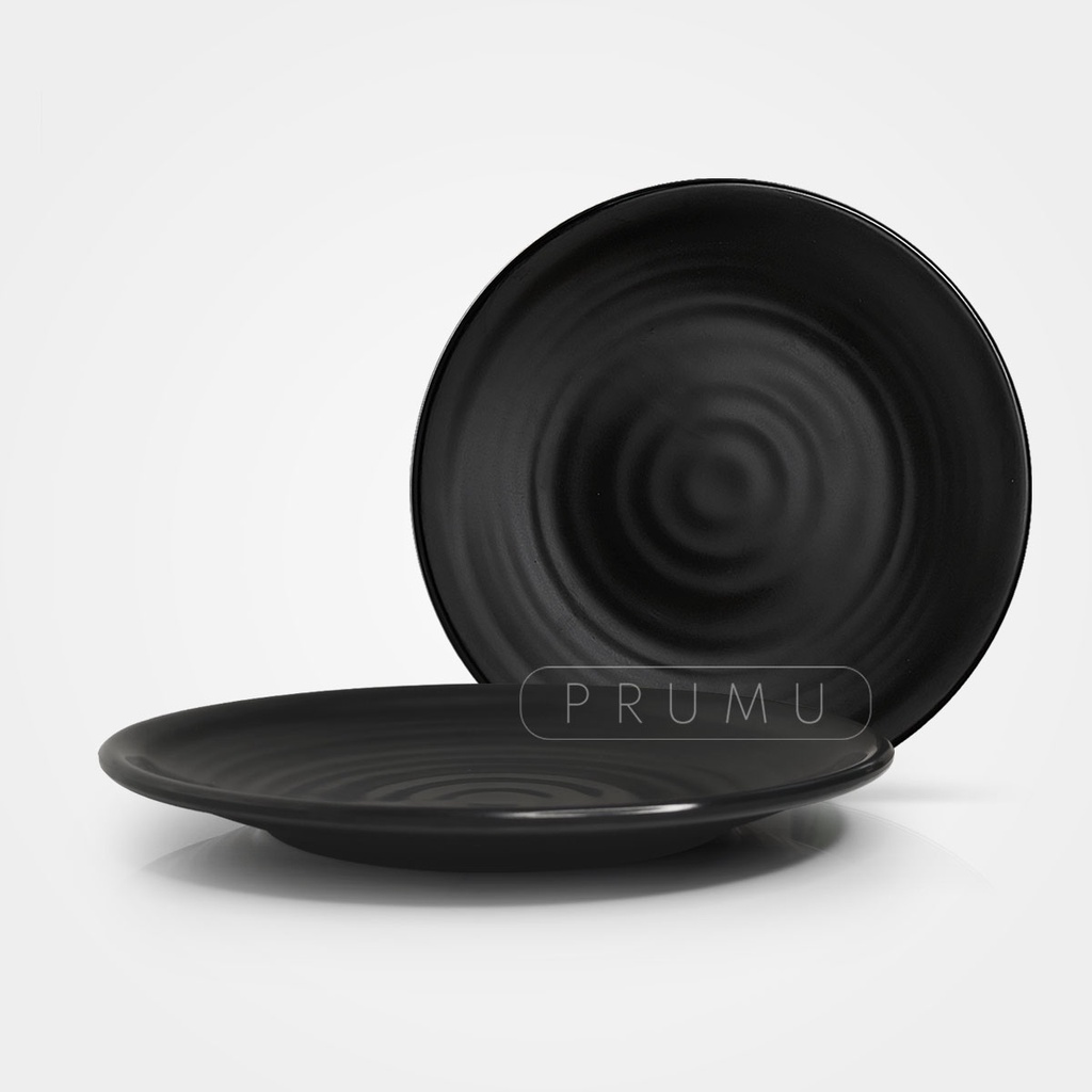 PRUMU Melamine Stone Piring 9 inch - Piring Bulat - Piring Makan - Piring Saji - Piring Restoran - Piring Cafe - Piring Hotel - Golden Dragon P2209A