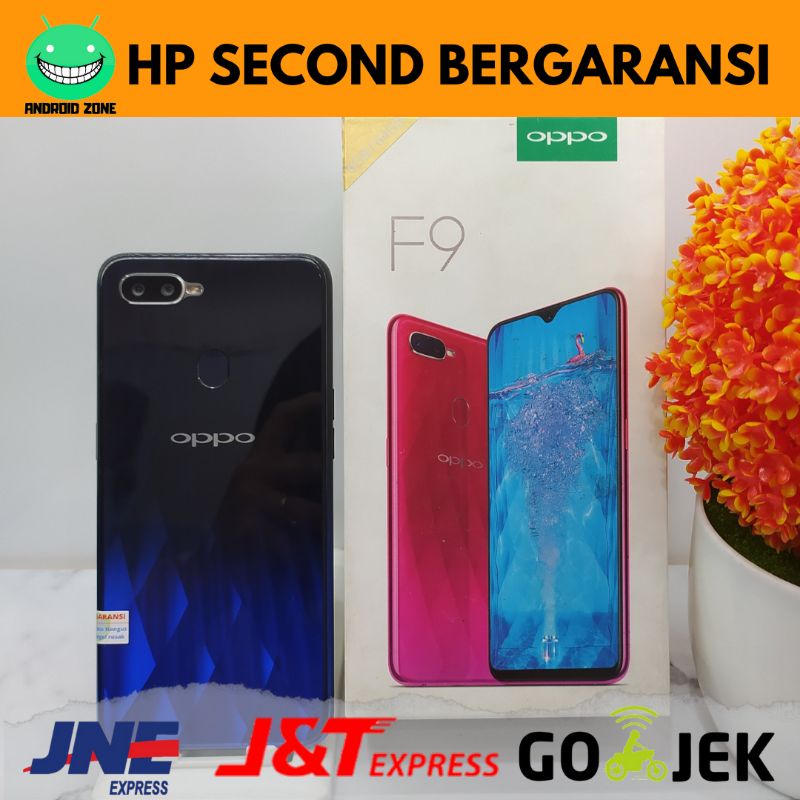 Oppo F9 6/64 GB + 4/64 GB Handphone Second Seken Bekas Fullset Batangan Original