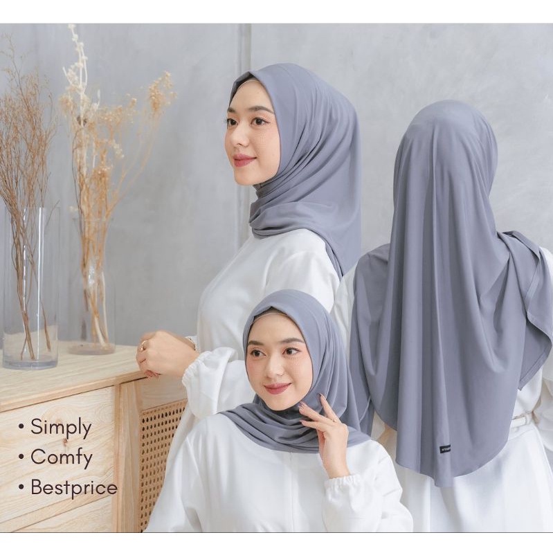 Hijab Instan Segitiga Jersey | Hijab Segita Intsan Jesey | Hijab Malay Segitiga Instan