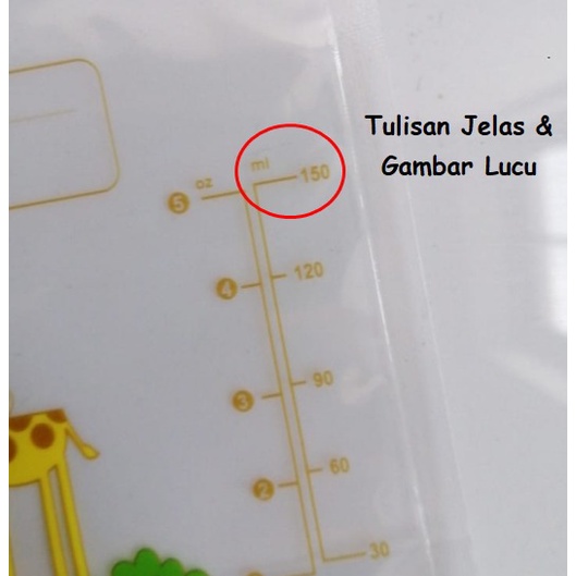 Kantong Penyimpan Asi KIDZONE 150ML isi @30pcs Double Zipper / Breastmilk Storage Bag 150ML