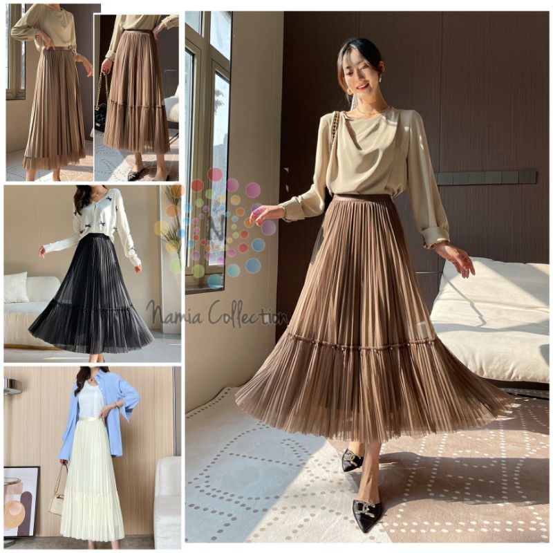 ROK TUTU VELVET MUTIARA  BOLAK BALIK 7/9 PREMIUM