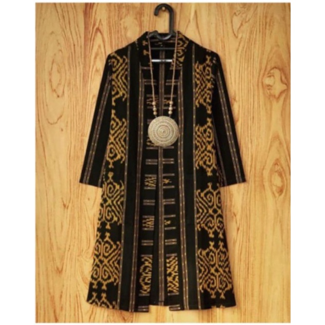 baju outer blazer rompi atasan batik tenun etnik troso jepara