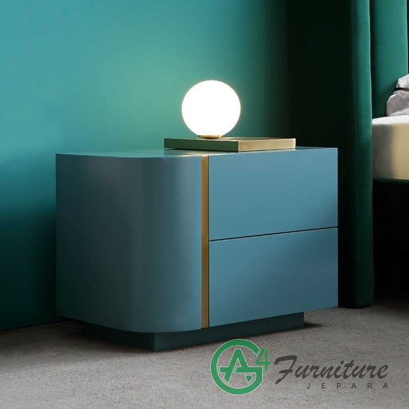 Meja Nakas Minimalis Modern Ermily - Kayu Mahoni