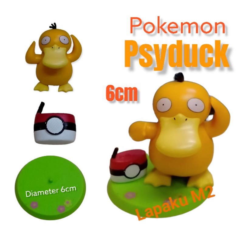Figure Pokemon Pikachu Caracter Psyduck/Topper Mainan
