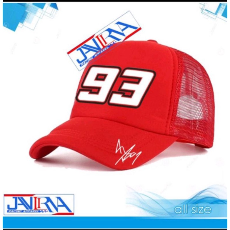 Topi trucker topi jaring Marquez 93 ahass