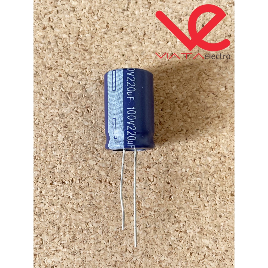 KAPASITOR ELCO 220UF 100V (1 BUAH) KAPASITOR CAPACITOR ELKO KAPASITOR 220 UF 100 V