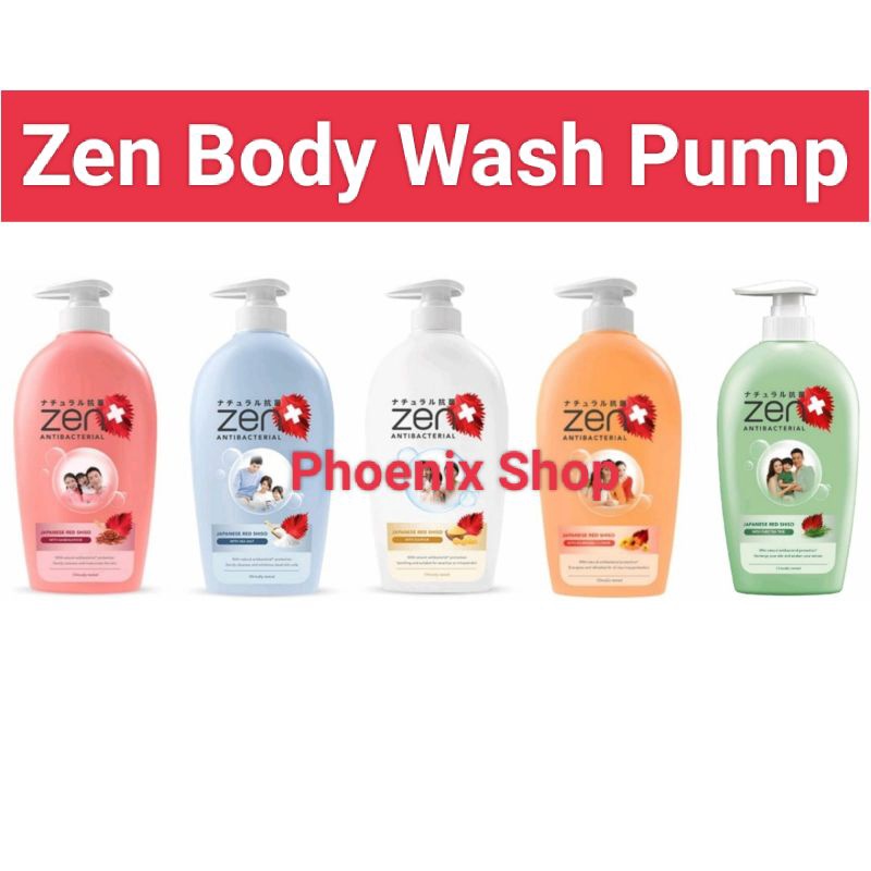 Jual ZEN Body Wash Sabun Mandi Cair Pump 480ml Body Foam Botol 500ml