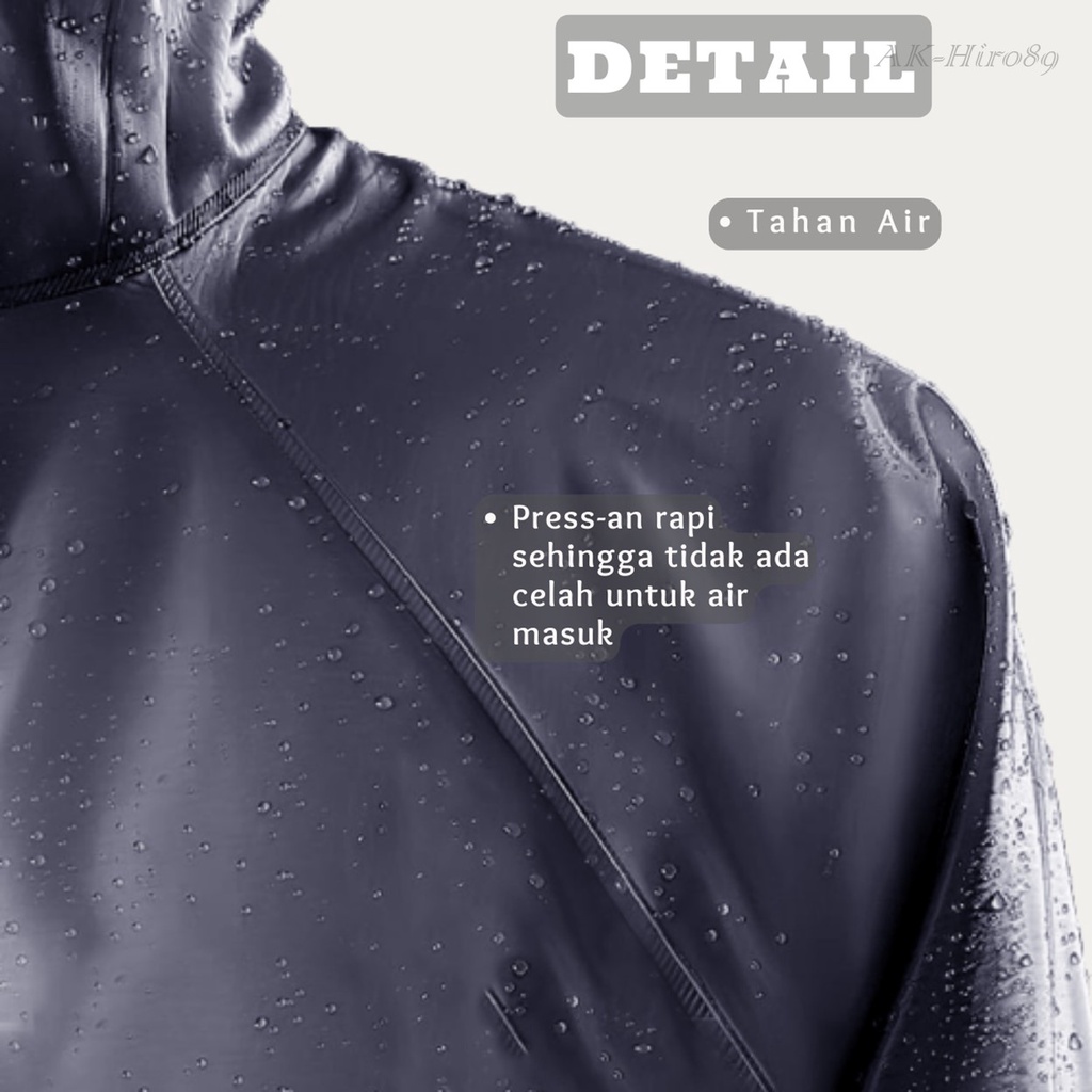Ak_Hiro89 Mantel Jas Hujan Dewasa Pria/Wanita/Pinguin Tebal PVC Dan Nilon Raincoat - JU6