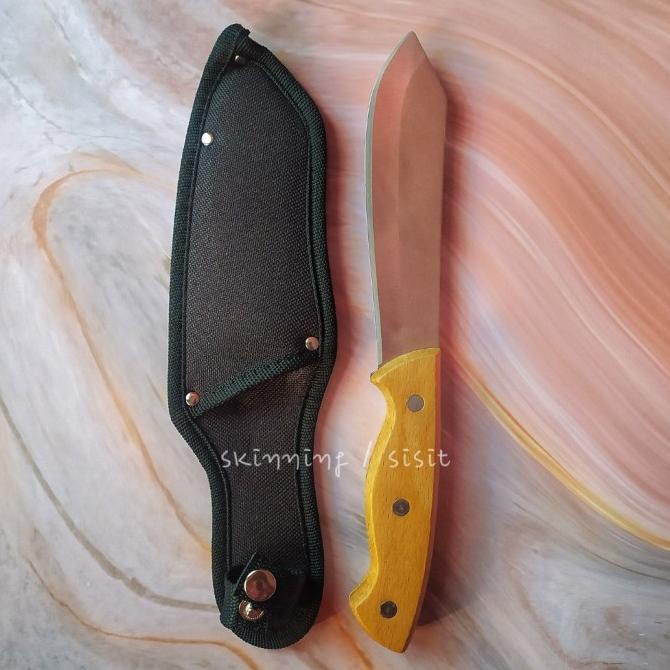 Pisau Seset Pisau Kulit Skinning 13Cm Stainless + Sarung PROMO