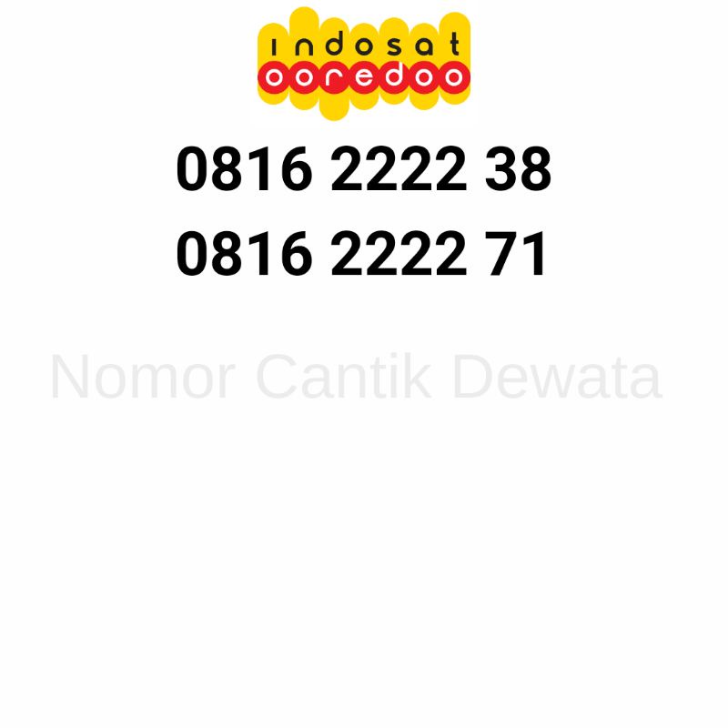Nomor Cantik Im3 Kartu Perdana Indosat Nomer Cantik Seri 2222